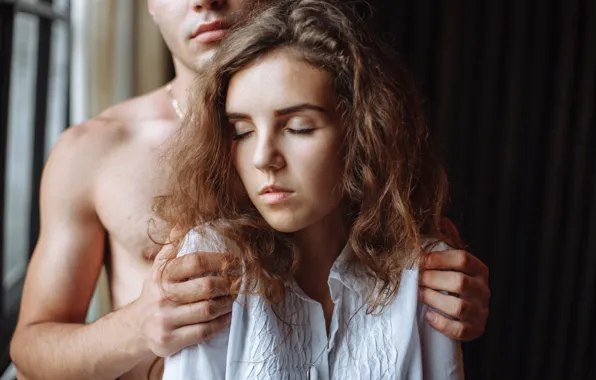 Picture girl, guy, Vasiliy Zhukov