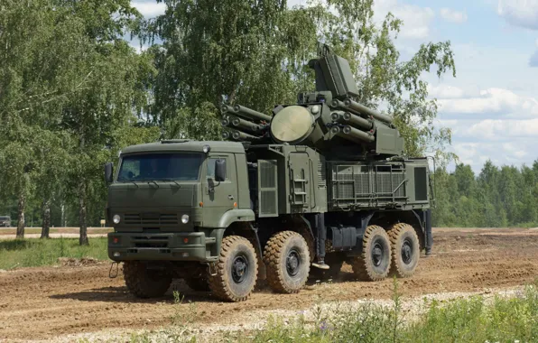Russian, complex, self-propelled, Pantsir-S1, missile and gun, anti-aircraft