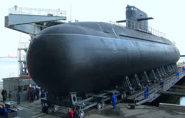 Submarine, Navy, launching, Kronstadt, the project 677