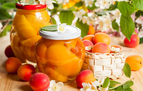 Banks, apricots, Jasmine