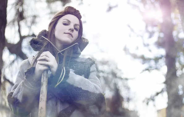 Picture girl, bokeh, Game of thrones, Ygritte