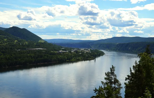 Picture river, HPP, Enisey