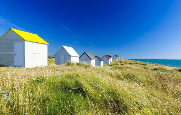 Download wallpaper France, beach house, the Cotentin Peninsula, Govil ...