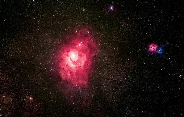 Cloud, giant, in the constellation, Sagittarius, The Lagoon Nebula, interstellar, and region H II