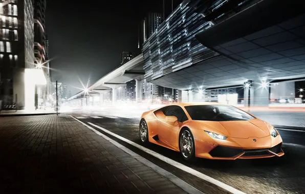 Picture Night, Lamborghini, Street, Lamborghini, Supercar, Night, Street, Supercar