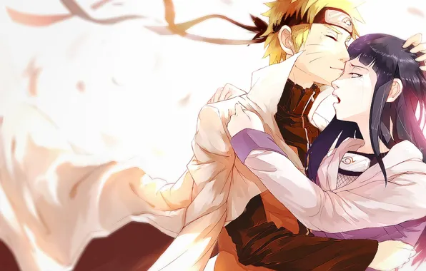 Girl, guy, Naruto, naruto, art, Hinata