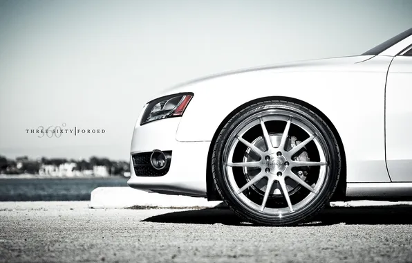Picture white, Audi, Audi, white, Coupe, 360 three sixty forged, US-spec, 3.2