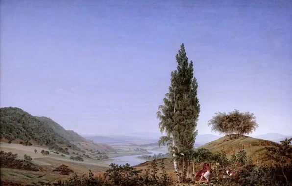 Picture Summer, Caspar David Friedrich, Munich Neue Pinakothek, Caspar David Friedrich, 1807, one of the major …