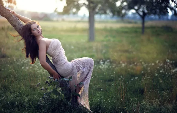 Girl, pose, background