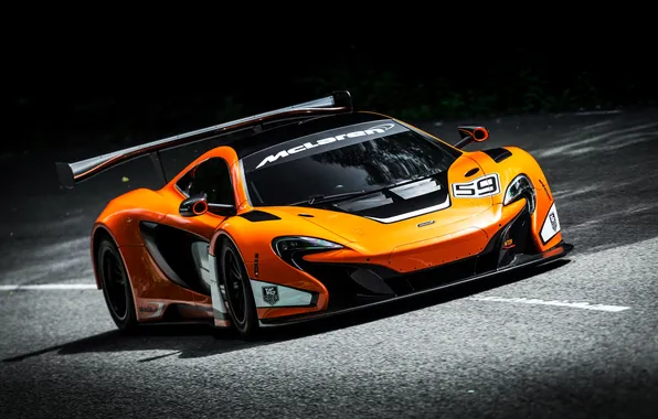 McLaren, Road, Sport, Orange, Day, Lights, Car, GT3
