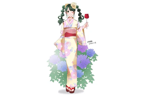 Girl, flowers, Boku no Hero Academy, My hero Academy, Asui Tsu