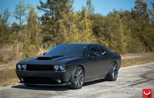 Dodge, Challenger, Matte, Vossen, Wheels, VFS1