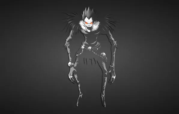 Picture the dark background, Death Note, Death note, the guy is terrible, Ryuk