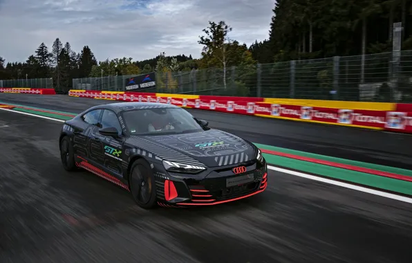 Picture movement, Audi, coupe, track, 2020, RS e-Tron GT Prototype