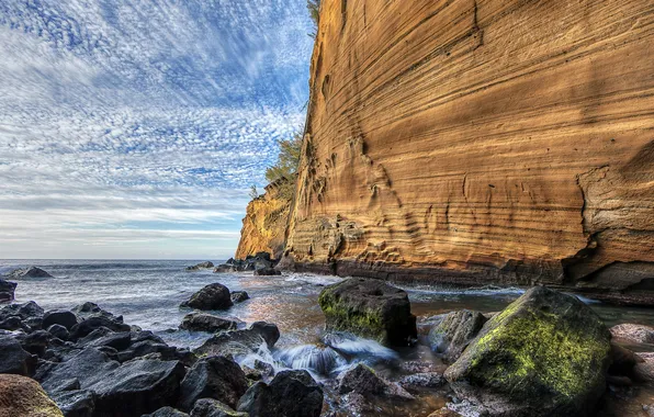 Sea, landscape, rocks