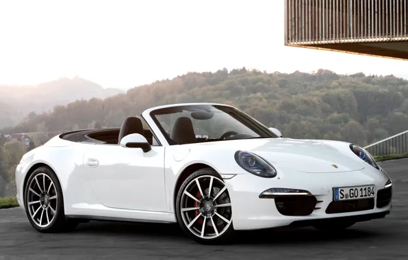 White, 911, Porsche, Machine, Convertible, White, Car, Porsche