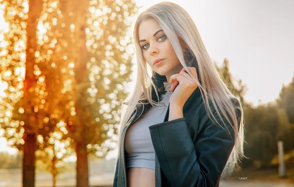 Autumn, model, Girl, figure, blonde, Alexander Drobkov-Light, Carina Carina