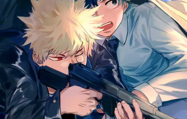 Weapons, guys, two, My Hero Academia, Boku No Hero Academy, Midori Isuku, My Hero Academy, …