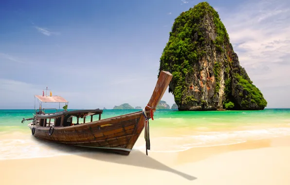 Rock, boat, Thailand, Thailand, island, Krabi, Phang Bay, Phang nga Bay