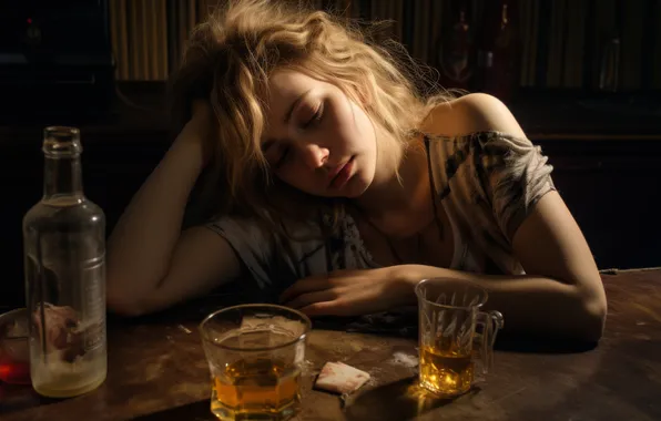 Picture depression, mood, girlfriend, booze