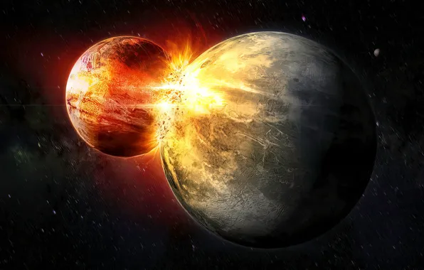 Disaster, Space, Planet, Destruction, Clash, Space, Destruction