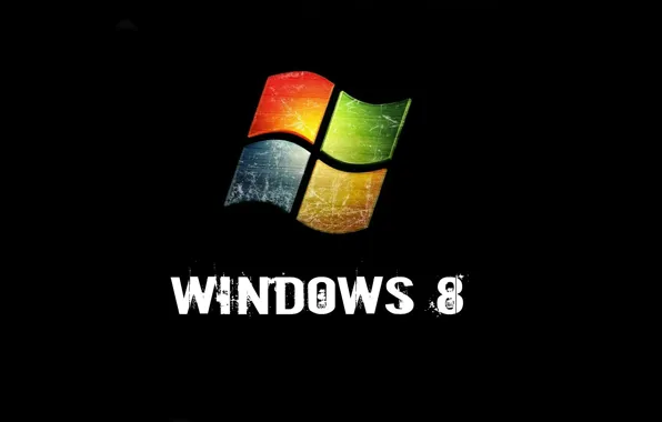 Picture windows, black, background, Windows 8