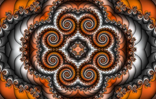 Abstraction, pattern, fractals, fractal, geometry, ornament, symmetry, abstract background