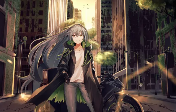 Picture girl, anime, art, Girls Frontline, aek-999