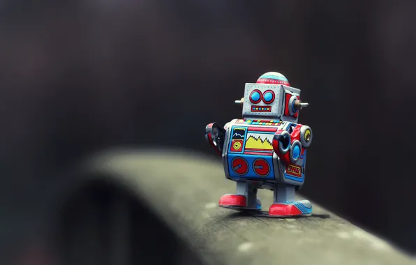 Picture toy, robot, bokeh