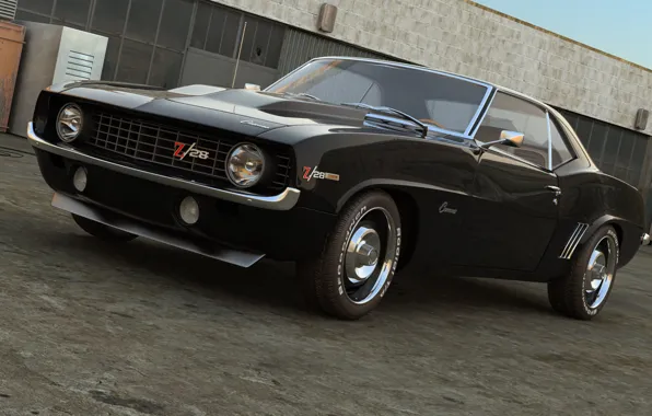 Graphics, Chevrolet, 1969, Camaro, custom, dangeruss, iconic American car