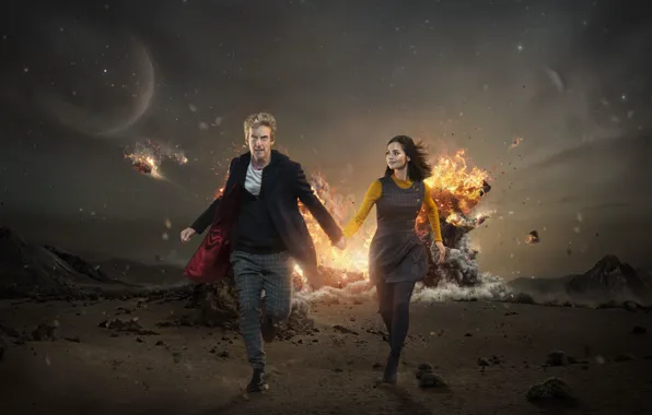 Picture girl, the explosion, fiction, desert, planet, actress, actor, male