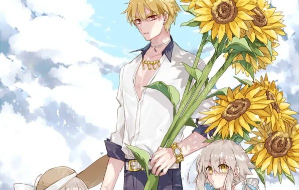 Gilgamesh, Fanart, Fate/Grand Order, Pixiv, Joan Age, Fanart From Pixiv, Einnimnech8u, Caster (Nursery Rhyme)