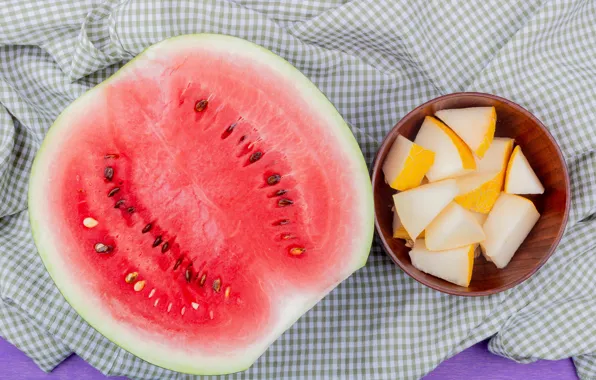 Watermelon, bowl, melon