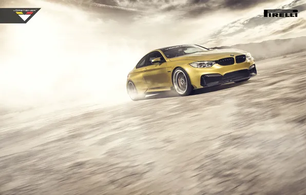 BMW, Car, Vorsteiner, Yellow, Pirelli, Wheels, 2015, GTRS4