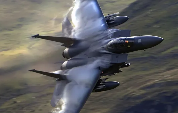 Picture fighter, USA, Eagle, F-15, weatherproof, tactical, The Effect Of Prandtl — Glauert