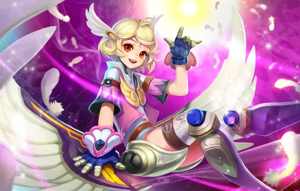 Smile, the game, art, girl, King of Glory