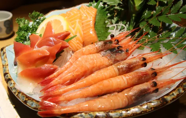 Greens, fish, dish, shrimp, seafood, submission