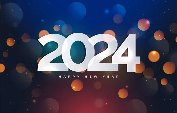 Figures, New year, date, 2024