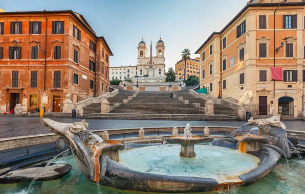 Picture the city, the building, Rome, fountain