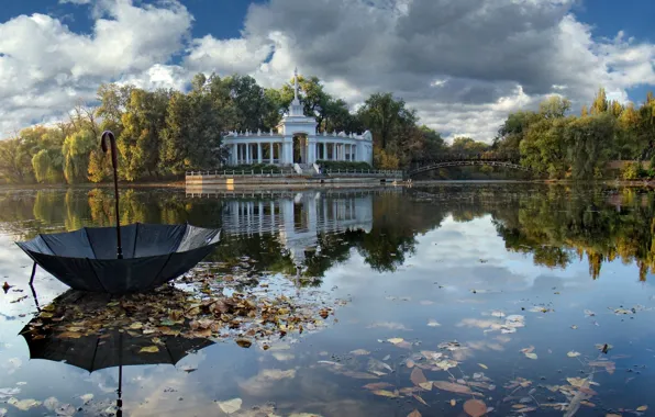 Picture autumn, the city, Park, Ukraine, Krivoy Rog