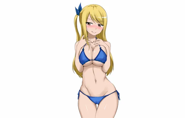 Girl, sexy, cleavage, long hair, brown eyes, boobs, anime, beautiful
