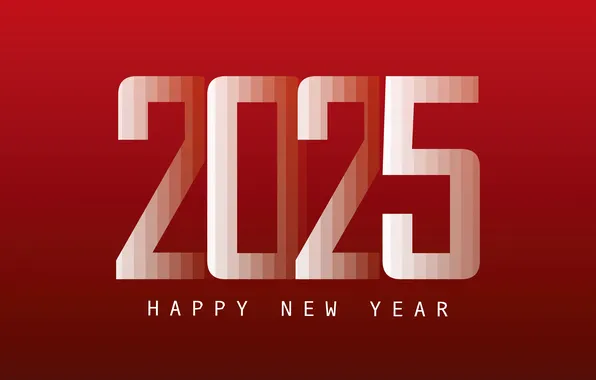 Picture holiday, New year, Happy New Year, Red background, 2025, Happy New Year 2025