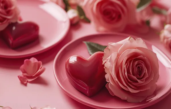Love, flowers, holiday, heart, rose, roses, heart, hearts