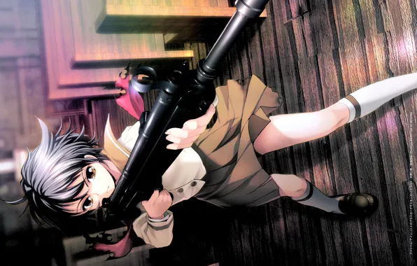 Picture schoolgirl, rifle, shootout, shooter, cool, Phantom of Inferno, Elen