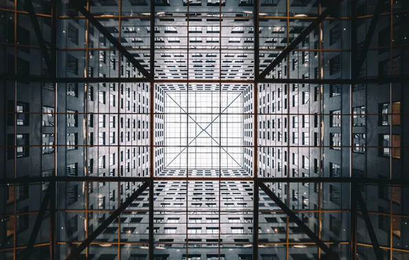 The ceiling, Architecture, United States, Chicago, Line, Lines, Building, Architecture