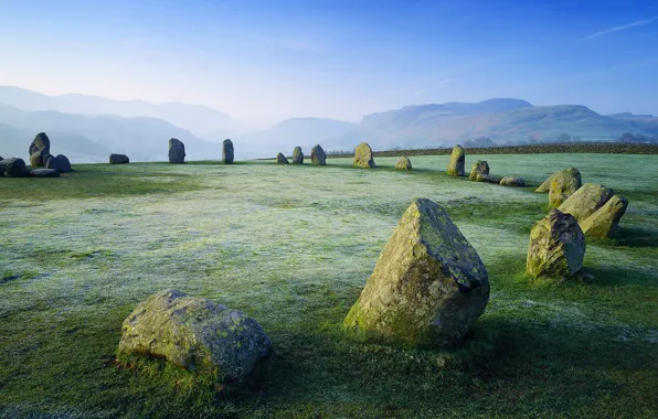 Mountains, Stones, Glade, The cromlech