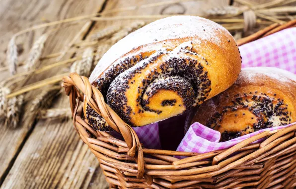 Basket, Mac, cakes