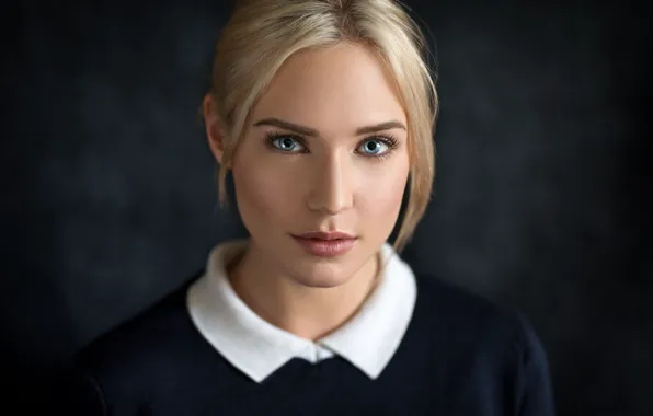 Look, background, portrait, makeup, hairstyle, blonde, beauty, bokeh
