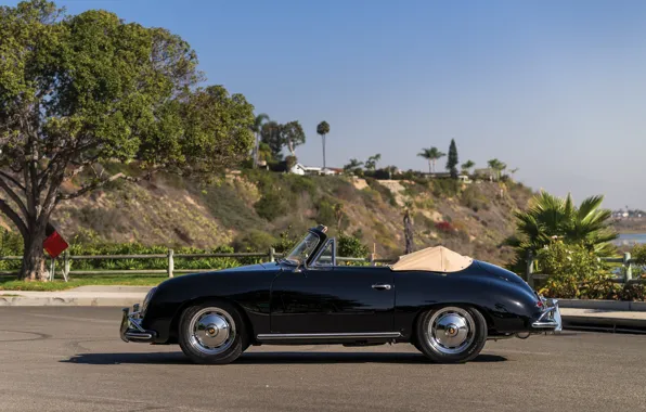 Porsche, 356, 1958, side view, Porsche 356A 1600 Super Cabriolet