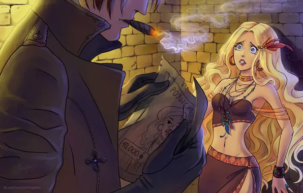 Smoke, anime, cigar, witch, hunter
